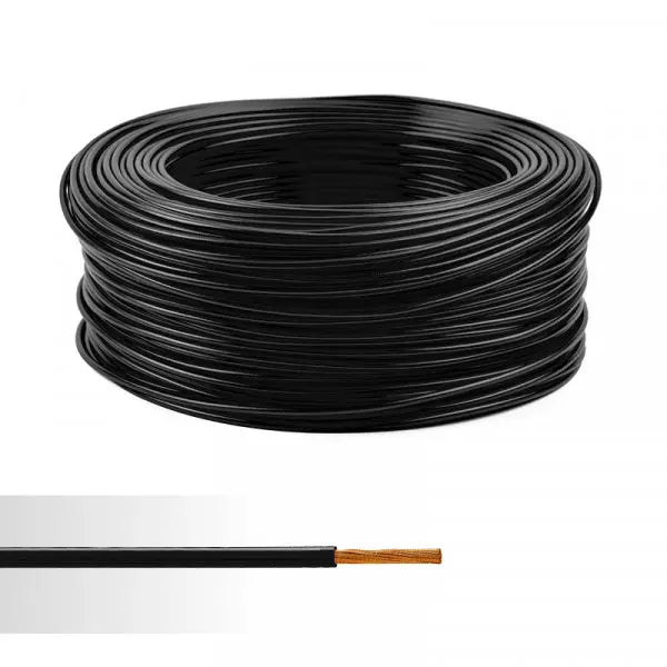 Câble noir - diamètre 4 mm² - bobine de 100 m