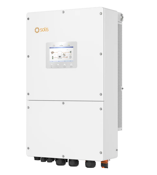 Onduleur Solis S6, 50kW/50kVA, hybridee, triphasé, 4 MPPT - 5 ans de garantie